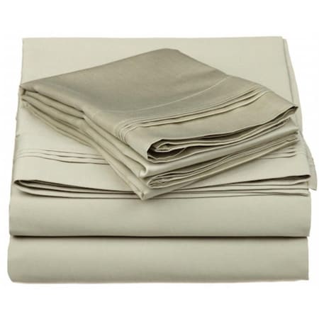 Superior  Egyptian Cotton 650 Thread Count Solid Sheet Set  Queen-Sage 650QNSH SLSG
